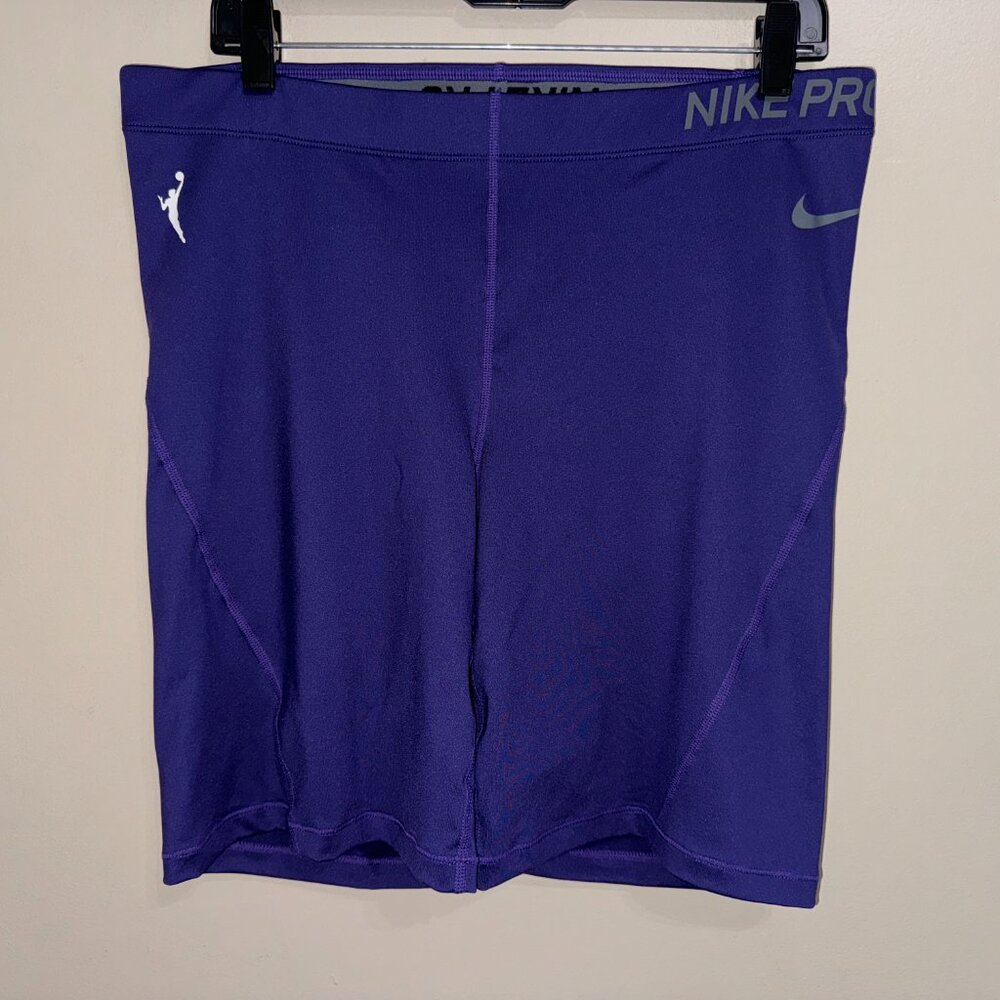 Nike Pro WNBA Team Issue Compression 8” Shorts Purple Womens 2XL CW4244-566 NEW - Picture 2 of 10